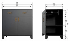 Woood Dian Kids Kommode/Skap - Sort Furu -Oppbevaringsmøbler Salg 2024 EE02383 8 f62b