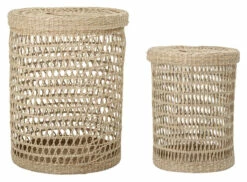 Bloomingville Kurv M/lokk - Natur