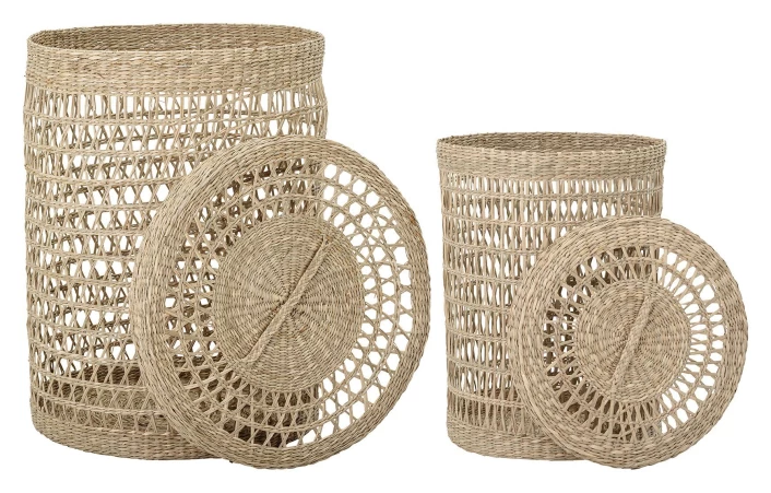 Bloomingville Kurv M/lokk - Natur 5 Bloomingville Kurv M/lokk - Natur - Bilde 3