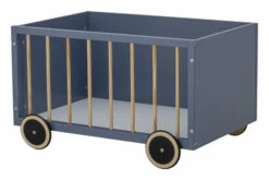 Sebald Oppbevaringskasse M. Hjul - Blå -Oppbevaringsmøbler Salg 2024 bloomingville mini sebald opbevaringskasse m hjul blaa legetoejskasse BL02252 4 29a5