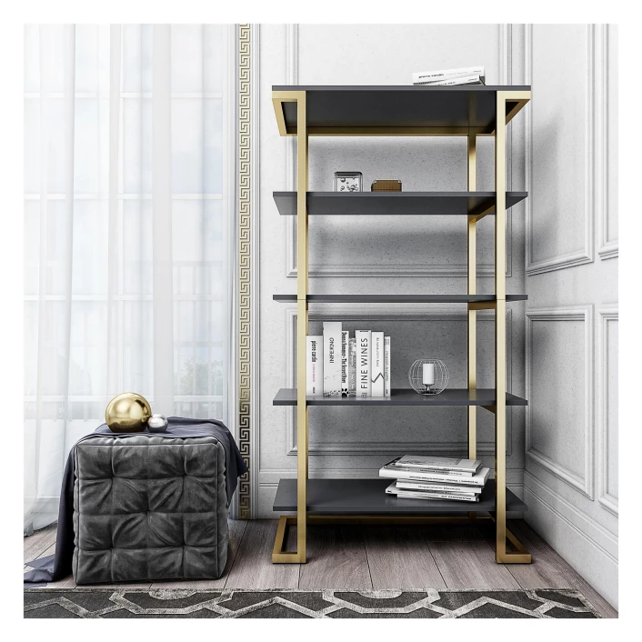 Camila Hylle M. 5 Hyller - Grafittgrå 7 Camila Hylle M. 5 Hyller - Grafittgrå - Bilde 5