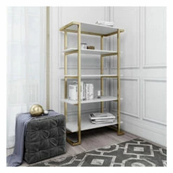 Camila Hylle M. 5 Hyller - Hvit -Oppbevaringsmøbler Salg 2024 camila reol m 5 hylder hvid reol NT01319 2 c10f