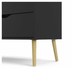 Delta Kommode 4 Skuffer - Eikelook/Matt Sort -Oppbevaringsmøbler Salg 2024 delta kommode 4 skuffer egelookmat sort kommoder TV05194 6 e199