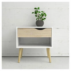 Delta Nattbord - Hvit -Oppbevaringsmøbler Salg 2024 delta sengebord hvid sengeborde TV04581 2 9445