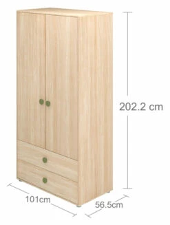 FLEXA - Popsicle Tøyskap Kiwi 202x101cm -Oppbevaringsmøbler Salg 2024 flexa popsicle klaedeskab kiwi 202x101cm klaedeskab FL00644 10 f083