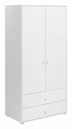 Roomie Garderobeskap M. 2 Dører - Hvit -Oppbevaringsmøbler Salg 2024 flexa roomie garderobeskab m 2 laager hvid FL01232 3 3555