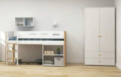 Roomie Garderobeskap M. 2 Dører - Hvit/Eik -Oppbevaringsmøbler Salg 2024 flexa roomie garderobeskab m 2 laager hvideg FL01237 2 9467