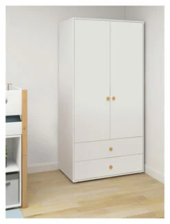 Roomie Garderobeskap M. 2 Dører - Hvit/Eik -Oppbevaringsmøbler Salg 2024 flexa roomie garderobeskab m 2 laager hvideg FL01237 6 23d7