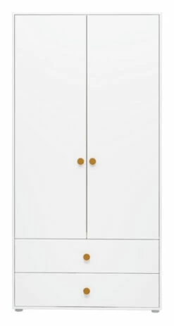 Roomie Garderobeskap M. 2 Dører - Hvit/Gul