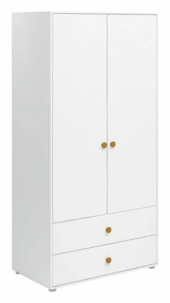 Roomie Garderobeskap M. 2 Dører - Hvit/Gul -Oppbevaringsmøbler Salg 2024 flexa roomie garderobeskab m 2 laager hvidgul FL01235 3 fb19