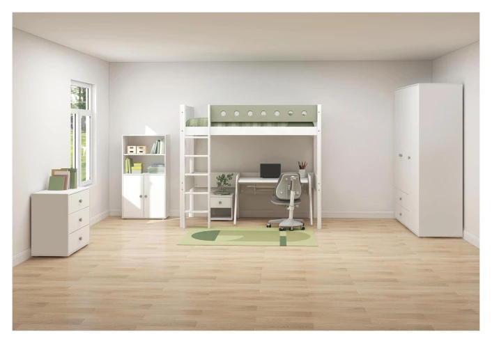 Roomie Garderobeskap M. 3 Dører - Grønn/Hvit 4 Roomie Garderobeskap M. 3 Dører - Grønn/Hvit - Bilde 2