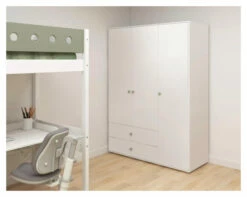 Roomie Garderobeskap M. 3 Dører - Grønn/Hvit 10 Roomie Garderobeskap M. 3 Dører - Grønn/Hvit -Oppbevaringsmøbler Salg 2024 flexa roomie garderobeskab m 3 laager groenhvid FL01240 4 ca5d