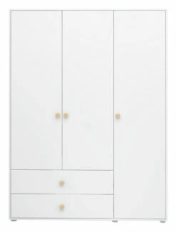 Roomie Garderobeskap M. 3 Dører - Hvit/Eik