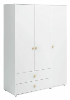 Roomie Garderobeskap M. 3 Dører - Hvit/Eik -Oppbevaringsmøbler Salg 2024 flexa roomie garderobeskab m 3 laager hvideg FL01243 3 ef46