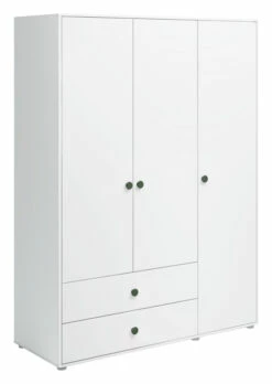 Roomie Garderobeskap M. 3 Dører - Hvit/Grønn -Oppbevaringsmøbler Salg 2024 flexa roomie garderobeskab m 3 laager hvidgroen FL01242 3 3f43