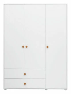 Roomie Garderobeskap M. 3 Dører - Hvit/Gul