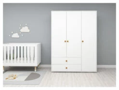 Roomie Garderobeskap M. 3 Dører - Hvit/Gul -Oppbevaringsmøbler Salg 2024 flexa roomie garderobeskab m 3 laager hvidgul FL01241 4 bd85