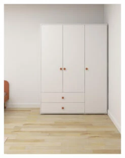 Roomie Garderobeskap M. 3 Dører - Rosa/Hvit -Oppbevaringsmøbler Salg 2024 flexa roomie garderobeskab m 3 laager rosahvid FL01239 4 ed32