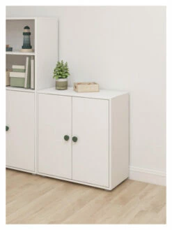 Roomie Mini-reol - Hvit/Grønn -Oppbevaringsmøbler Salg 2024 flexa roomie mini reol hvidgroen FL01230 4 b5e0