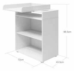 Roomie Stellebord M. 1 Hylle - Hvit -Oppbevaringsmøbler Salg 2024 flexa roomie puslebord m 1 hylde hvid FL01260 5 cb98