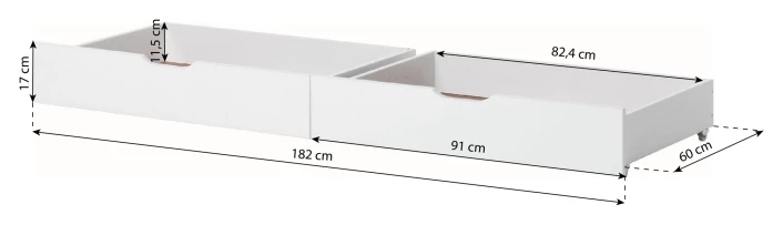 Hoppekids - Skuffesett På Hjul 2 Stk. - Hvit 6 Hoppekids - Skuffesett På Hjul 2 Stk. - Hvit - Bilde 4