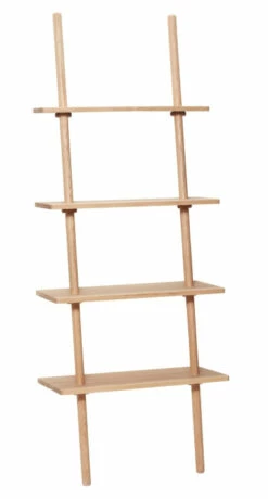 Hübsch Lean Displaystige/skrå Reol - Natur