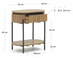 Licia Nattbord - Mango Tre -Oppbevaringsmøbler Salg 2024 kave home licia sengebord mango trae LA02653 9 7135