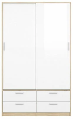 Line Garderobeskap - Lyst Tre -Oppbevaringsmøbler Salg 2024 line garderobeskab hvid hoejglans garderobeskabe TV04742 4 c95a