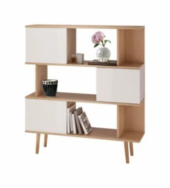 Alexandra Bokhylle - Hvit Og Eike-look 7 Alexandra Bokhylle - Hvit Og Eike-look -Oppbevaringsmøbler Salg 2024 loft24 alexandra bogreol hvid og ege look bogreol NT00342 3 e4c2