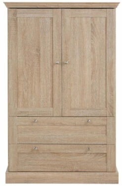 Birk Klesskap M/2 Dører Og Skuffer - Natur -Oppbevaringsmøbler Salg 2024 loft24 birk klaedeskab m2 laager og skuffer natur garderobeskabe NT00723 2 4c48