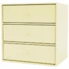 MONTANA Mini Hylle Modul M. 3 Skuffer - Camomile -Oppbevaringsmøbler Salg 2024 montana mini reol modul m 3 skuffer camomile reol MT00744 1 f211