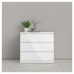 Naia Kommode - Hvit Høyglans M/3 Skuffer 11 Naia Kommode - Hvit Høyglans M/3 Skuffer -Oppbevaringsmøbler Salg 2024 naia kommode hvid hoejglans m3 skuffer kommoder TV04669 2 f3d0