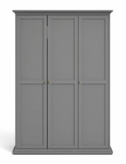 Paris Garderobeskap Med 3 Dører - Matt Grå