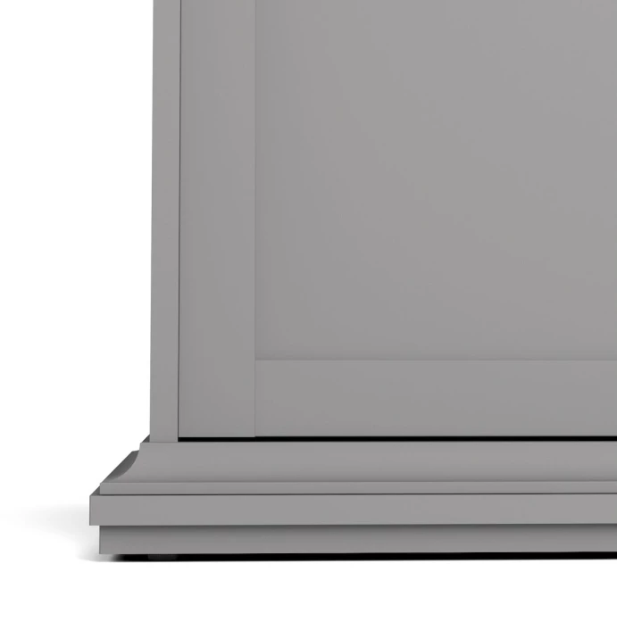 Paris Garderobeskap Med 3 Dører - Matt Grå - Bilde 7