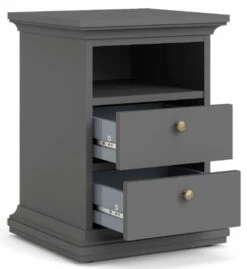 Paris Sengebord - Mat Grå -Oppbevaringsmøbler Salg 2024 paris sengebord mat graa sengeborde TV05114 4 72df