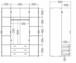 Space Garderobeskap - Hvit M/4 Dører -Oppbevaringsmøbler Salg 2024 space garderobeskab hvid m4 laager garderobeskabe TV04561 6 5b32