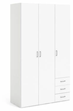 Space Garderobeskap - Hvit M/skuffer -Oppbevaringsmøbler Salg 2024 space garderobeskab hvid mskuffer garderobeskabe TV04557 4 5afd