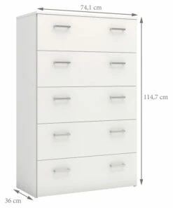 Space Kommode - Hvit -Oppbevaringsmøbler Salg 2024 space kommode hvid kommoder TV04550 5 dbd5