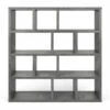 Temahome Berlin Reol - Mørk Betongrå, 159x150 -Oppbevaringsmøbler Salg 2024 temahome berlin reol moerk betongraa 159x150 reoler TE00672 1 dd03