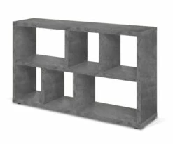 Temahome Berlin Reol - Mørk Betongrå Melamin -Oppbevaringsmøbler Salg 2024 temahome berlin reol moerk betongraa melamin reoler TE00731 3 2a11