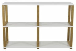 TENZO - Art Reol 2x2, Hvit, Eik