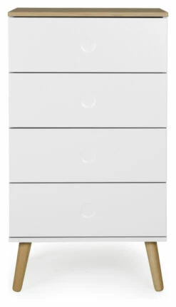 Dot Kommode 55x43 - Hvit/eik