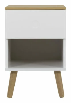 DOT Nattbord - Eik/Hvit