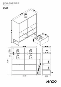 Lipp Skap - Sort/ask -Oppbevaringsmøbler Salg 2024 tenzo lipp skab sortask TZ00755 10 3d73