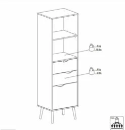 Delta Hylle -Oppbevaringsmøbler Salg 2024 tvilum delta reol hvid reol TV04446 7 2061