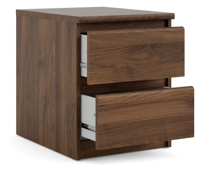 Naia Nattbord 2 Skuffer - Valnøtt - Bilde 2