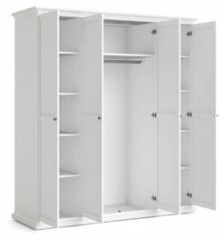 Paris Garderobeskap M/4 Døre - 200,6x181,4 -Oppbevaringsmøbler Salg 2024 tvilum paris garderobeskab hvid b181 garderobeskab TV00343 4 a3ff