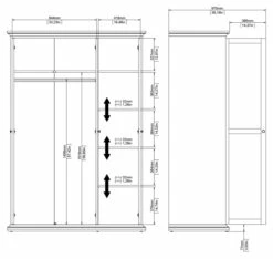 Paris Garderobeskap Med 3 Dører - Matt Grå -Oppbevaringsmøbler Salg 2024 tvilum paris garderobeskab m 3 laager mat graa garderobeskab TV05098 11 010c
