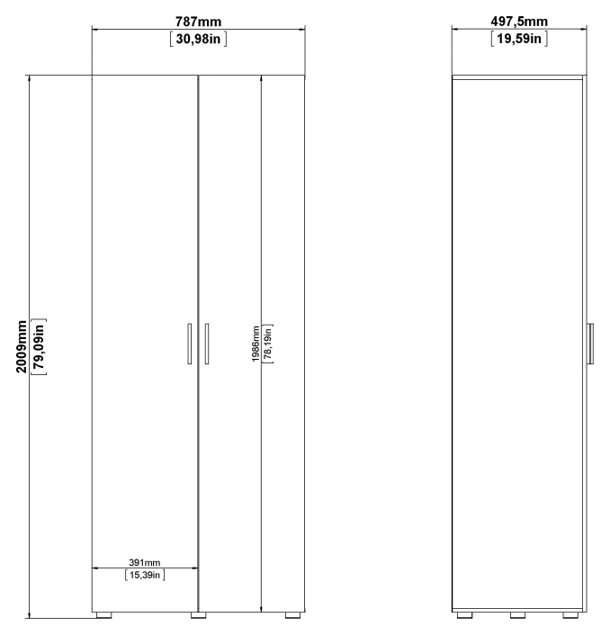 Pepe Garderobeskap M. 2 Dører - Trøffel 10 Pepe Garderobeskap M. 2 Dører - Trøffel - Bilde 8