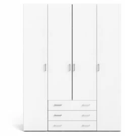 Space Garderobeskap - Hvit M/4 Dører -Oppbevaringsmøbler Salg 2024 tvilum space garderobeskab hvid m4 laager garderobeskab TV04561 1 5d78